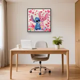 Stitch and Angel Among Hearts and Flowers – Office