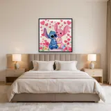 Stitch and Angel Among Hearts and Flowers – Bedroom
