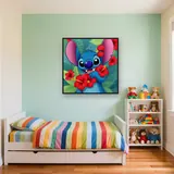 Stitch with Red Hibiscus Flowers – Kids room