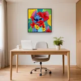 Stitch with Red Hibiscus Flower Lei – Office