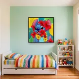 Stitch with Red Hibiscus Flower Lei – Kids room