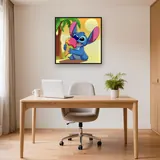 Stitch Enjoying a Triple Scoop Ice Cream – Office