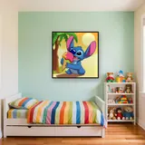 Stitch Enjoying a Triple Scoop Ice Cream – Kids room
