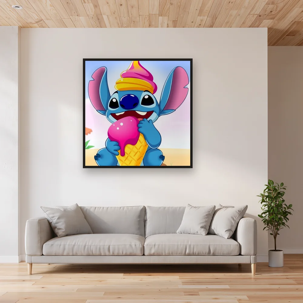 Stitch and His Melting Pink Ice Cream – Living room