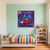Stitch im roten Raumschiff durch die Galaxie – Kinderzimmer