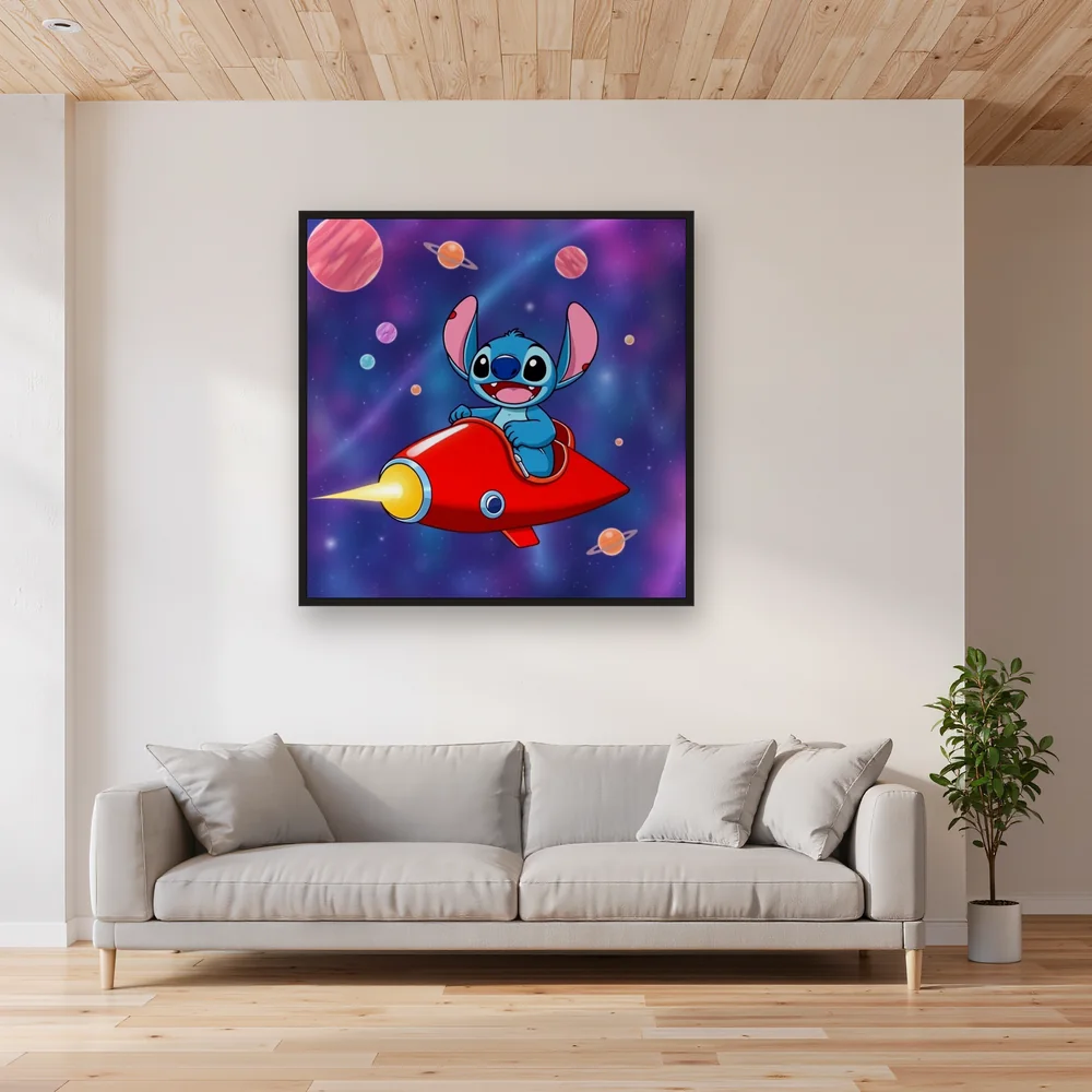 Stitch im roten Raumschiff durch die Galaxie – Wohnzimmer