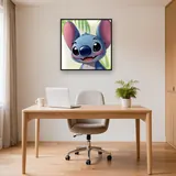 Stitch Smiling Portrait with Palm Leaves – Office