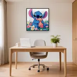 Stitch Hugging Scrump in a Flower Field – Office