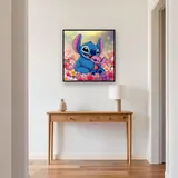 Stitch Cradling Sleepy Scrump in Soft Bokeh – Hallway