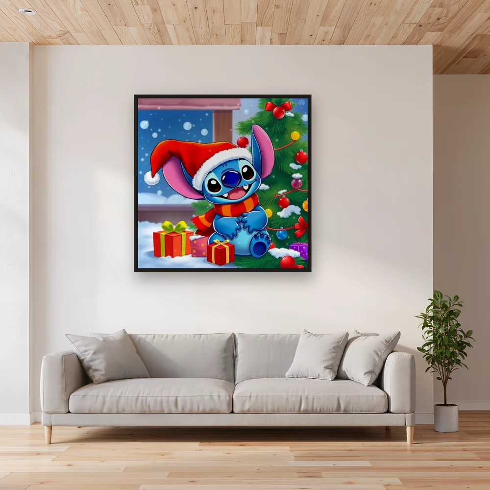 Stitch Decorating the Christmas Tree – Living room