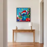 Stitch in Santa Hat Decorating Christmas Tree – Hallway