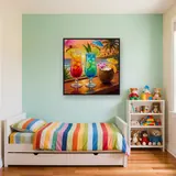 Tropical Sunset Cocktail Trio – Kids room