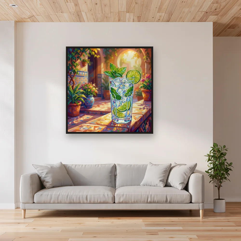 Tall Mojito on Sunny Terrace – Living room