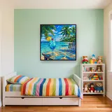 Blue Lagoon Pineapple Cherry Cocktail – Kids room
