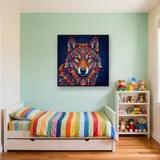 Loup Mandala aux Couleurs Éclatantes – Enfant
