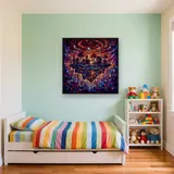 Upside Down Town with Floating Spores – Kids room