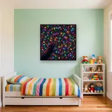 Christmas Lights Wall Hand in Darkness – Kids room