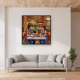 Waffles in the Retro Kitchen – displayed in a living room