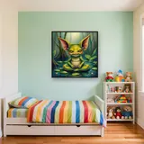 Wijze groene meester in het moeras – Kinderkamer