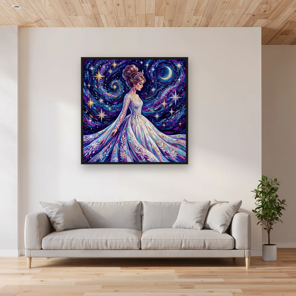Galactic Princess with Double Buns – Living room