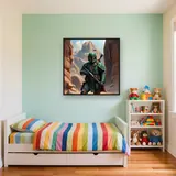 Green Armor Bounty Hunter in Canyon – Kids room