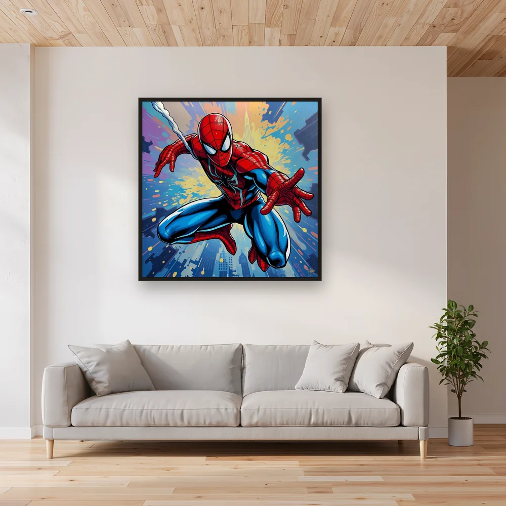 Dynamic Web Hero Comic Action – Living room