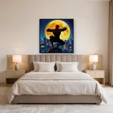 Spider-Man Silhouette Against Giant Moon – Bedroom