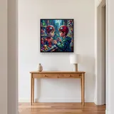 Boy in Spider Mask at Window – Hallway