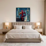 Spider-Man Rooftop Sandwich at Night – Bedroom