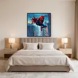 Spider-Man Leaping Over City Street – Bedroom