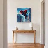 Spider-Man Leaping Over City Street – Hallway