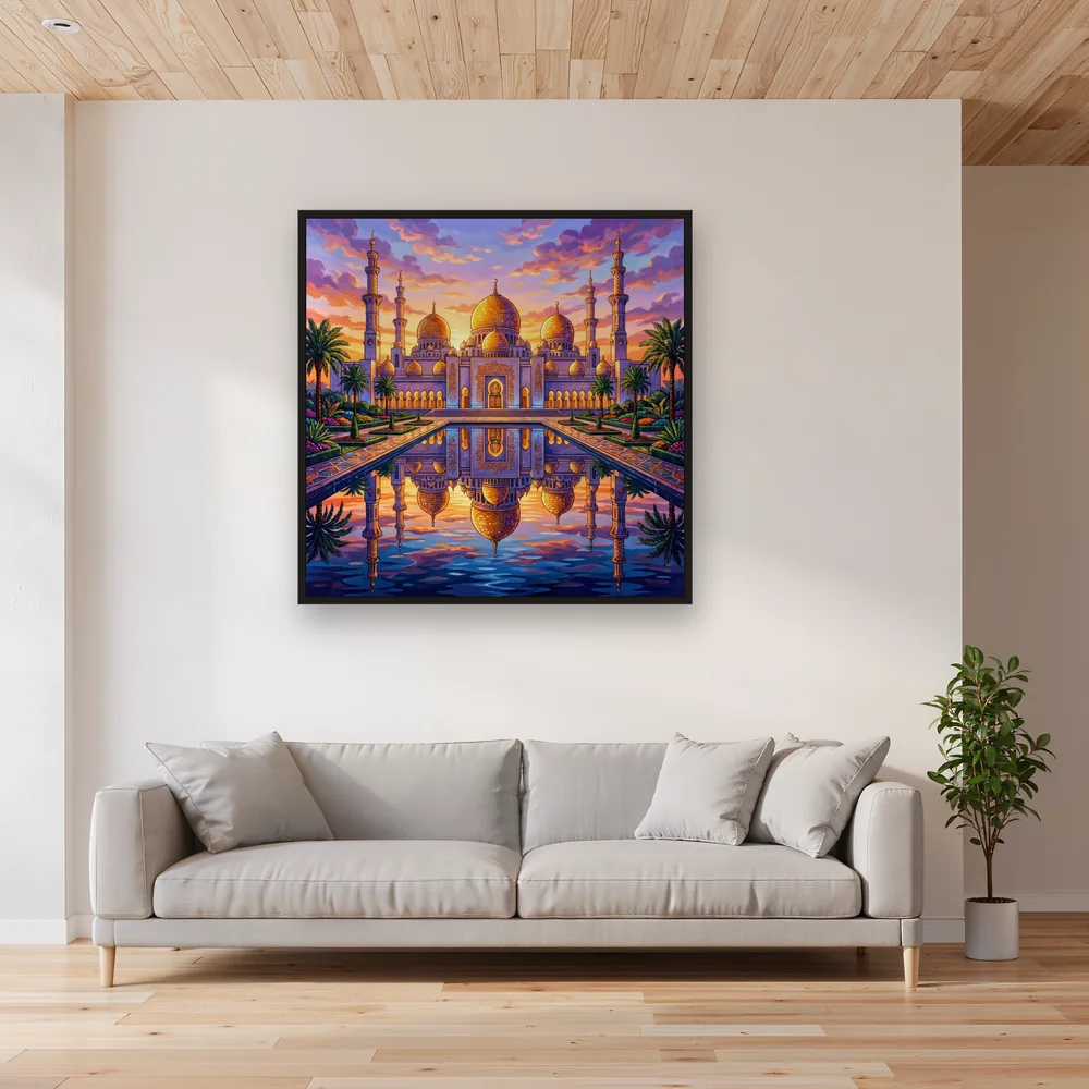 Golden Domes at Dawn Reflection – Living room