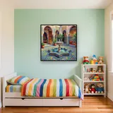 Moroccan Courtyard Fountain Mosaic – Kids room