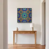 Eight-Pointed Star Mosaic in Turquoise – Hallway