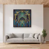 Golden Lanterns Mosque Interior – displayed in a living room