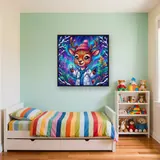 Cosmic Reindeer Doctor in Snow – Kids room