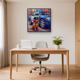 Police Pup Patrol Car Crystal Scene – Office