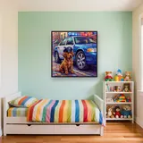 Police Pup Patrol Car Crystal Scene – Kids room