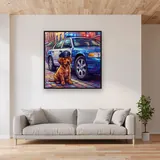 Police Pup Patrol Car Crystal Scene – displayed in a living room