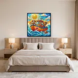 Heroic Pup Rescue Boat at Sea – Bedroom