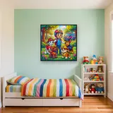 Puppy Rescue Team Forest Scene – Kids room