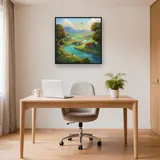 Caped Travelers by Winding River – Office