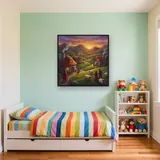 Sunset Hillside Cottage Village – Kids room
