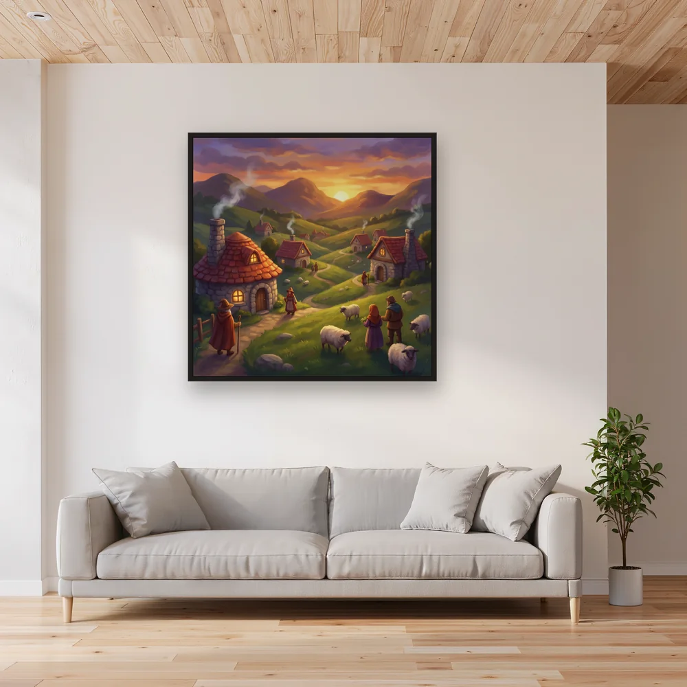 Sunset Hillside Cottage Village – Living room