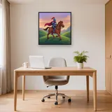 Blue Armor Knight at Dawn – Office