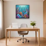 Glowing Blue Squid Coral Reef – Office