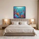 Glowing Blue Squid Coral Reef – Bedroom