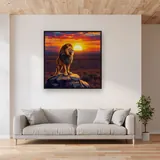 Regal Lion on Sunset Rock – displayed in a living room