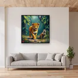 Lion Cub, Warthog, Meerkat Walk – displayed in a living room
