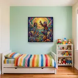 Mandrill Presenting Cub to Sun – Kids room